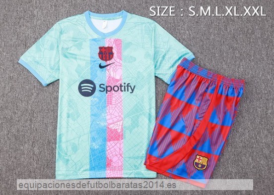 Nuevo Entrenamiento Conjunto Completo Barcelona 23/24 Verde Rosa Rojo Baratas